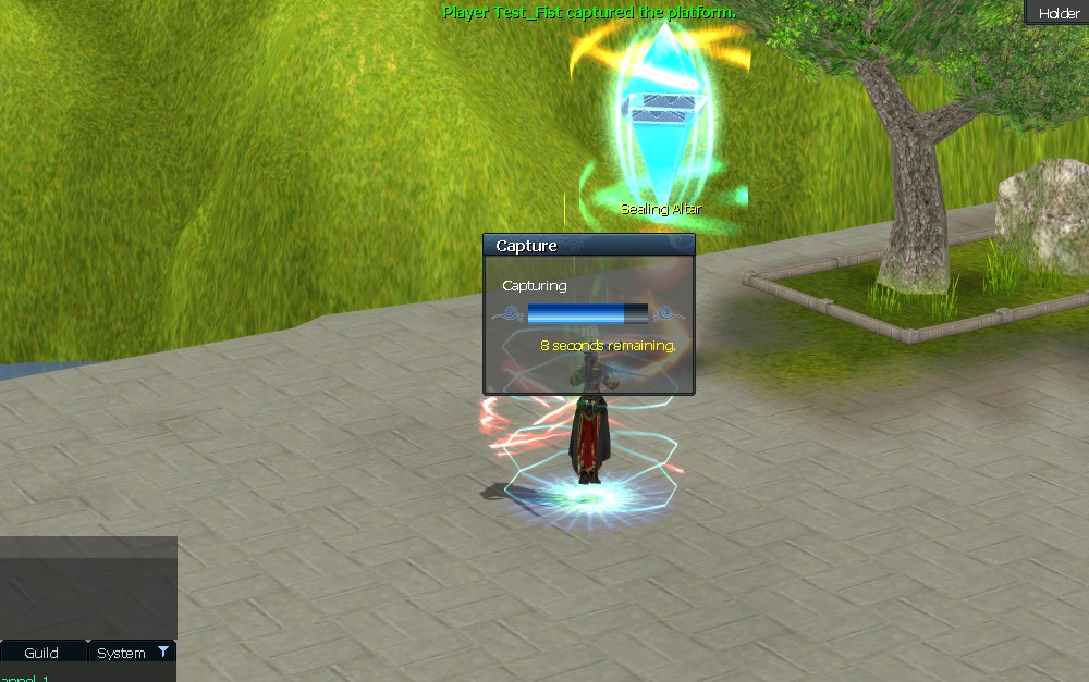 FORTWAR test: a player capturing the Sealing Altar